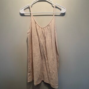 Shade & Shore Light Beige Textured Tank Top